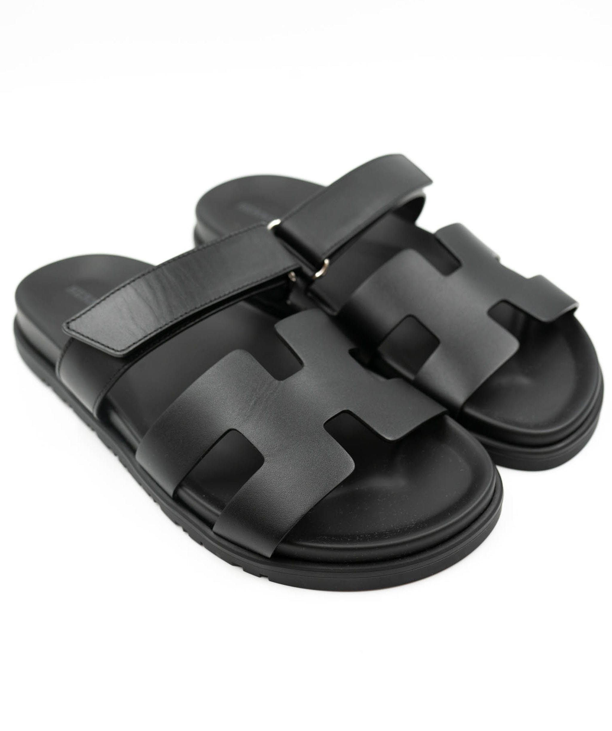 Hermès Hermes black chypre sandals size 39 - AJC0017