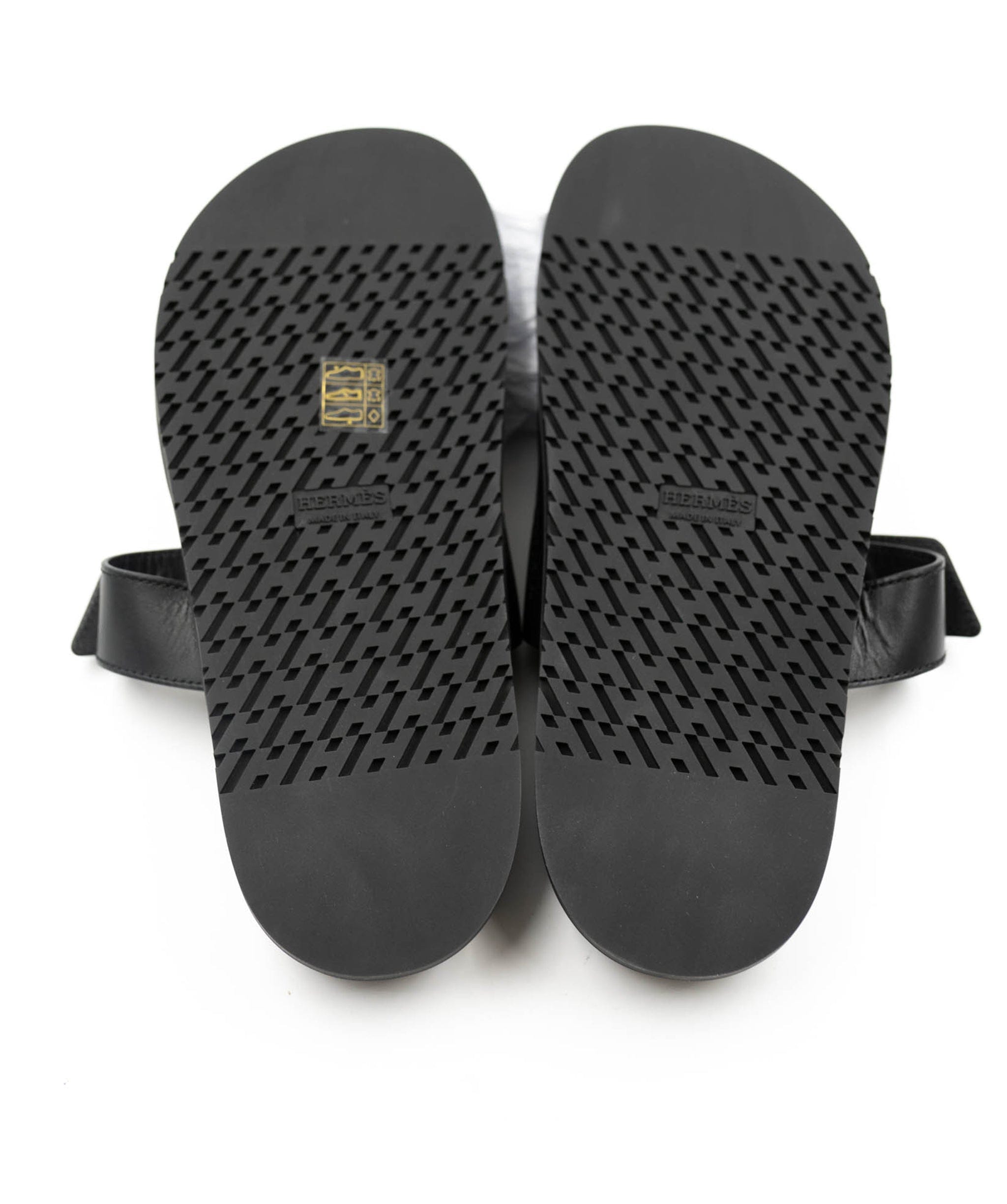 Hermès Hermes black chypre sandals size 39 - AJC0017