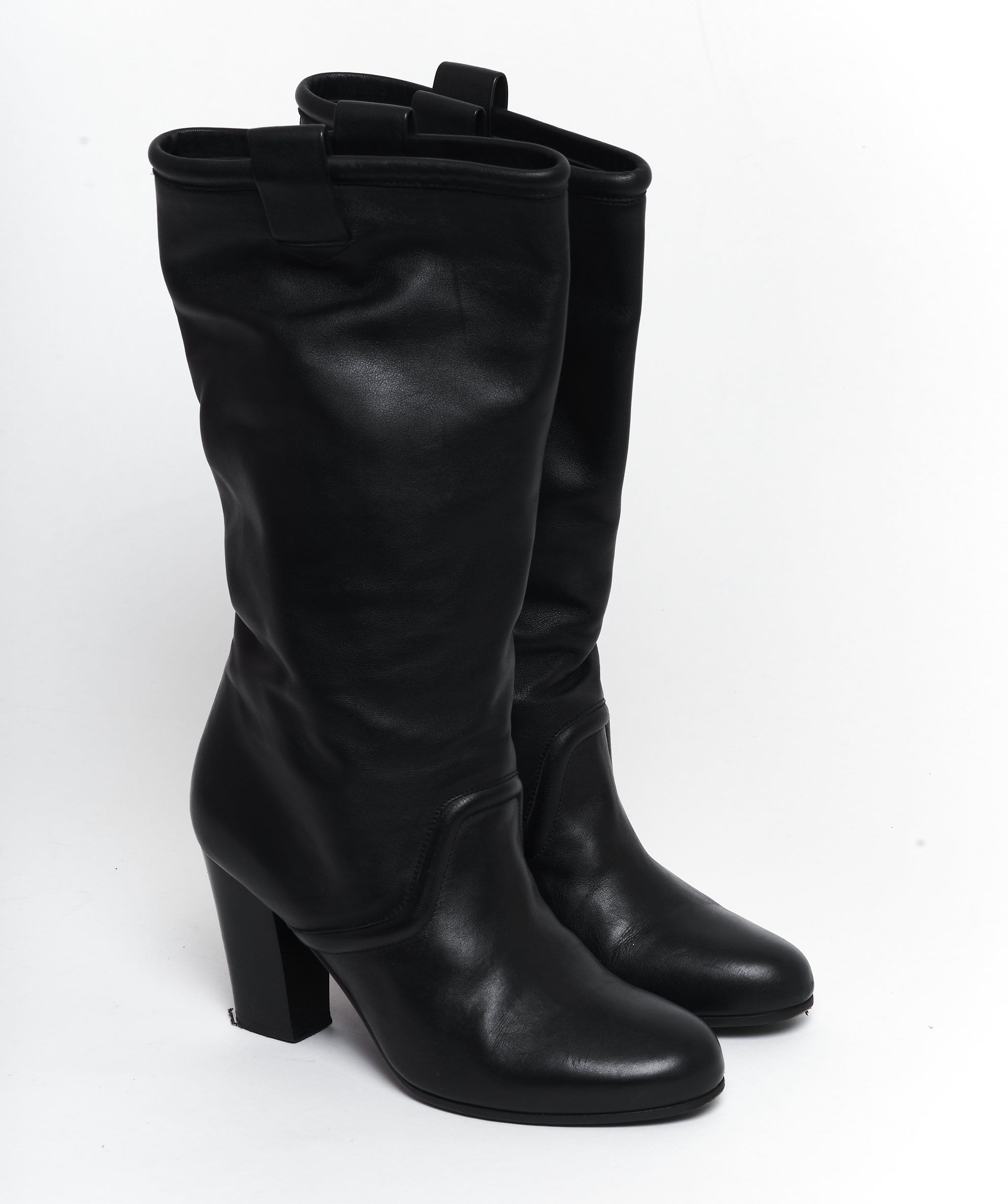 Hermès Hermes Black Leather Boots