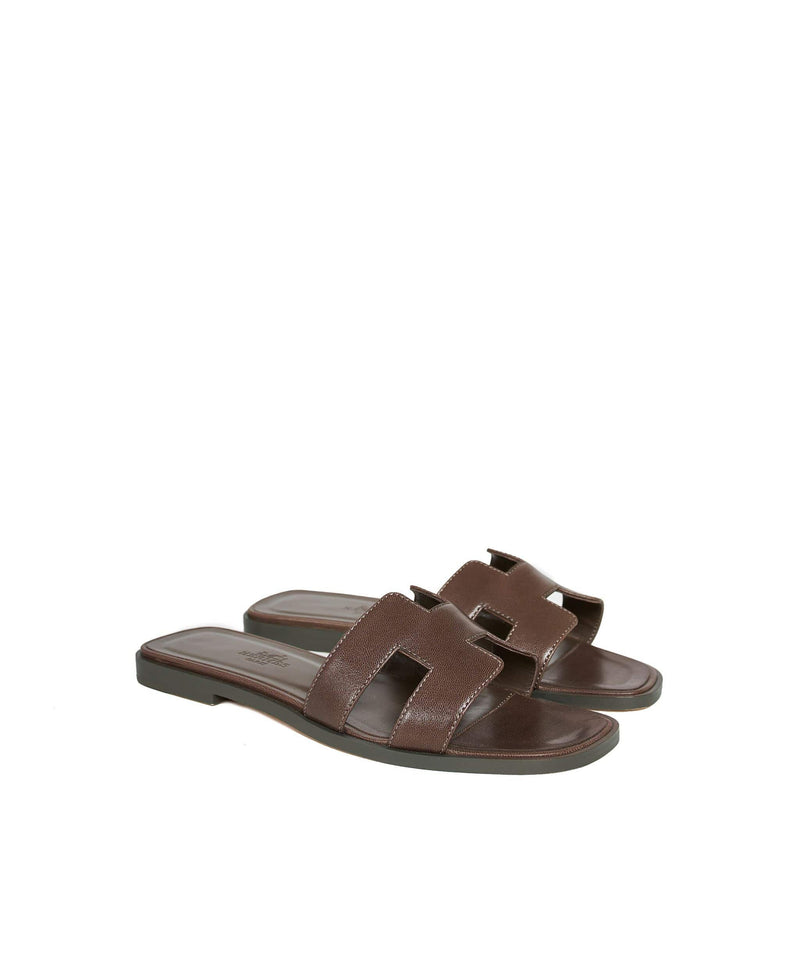 Hermès Hermes Brown Leather Oran Sandals Size 36 AGL1045