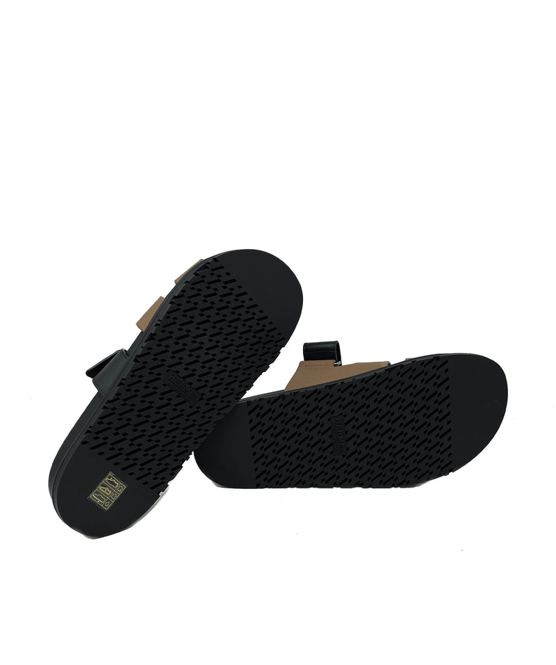 Hermès Hermes Chypre Beige and Black Sandals Size 42 - AGL1285