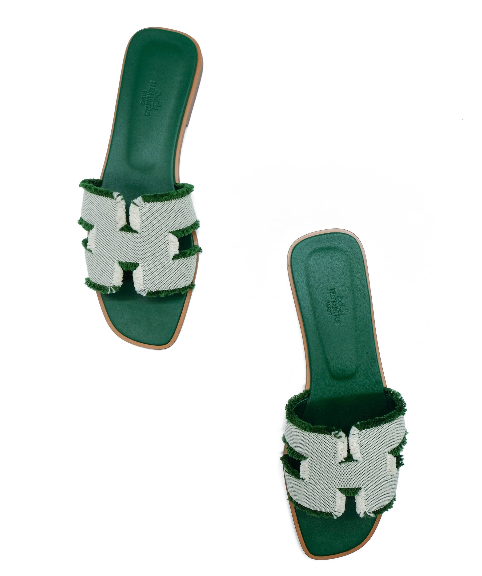 Hermès Hermes Oran Fringe Vert Cactus 41 REC1184