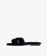 Hermès Hermès Oran Sandal Noir Fur 38 RJL1133