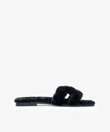 Hermès Hermès Oran Sandal Noir Fur 39 RJL1132
