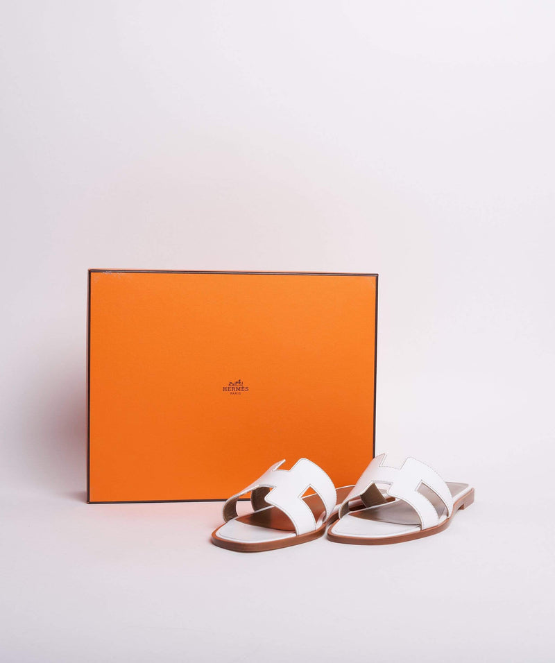 Hermès Hermes oran sandals 38 white - ASL1315