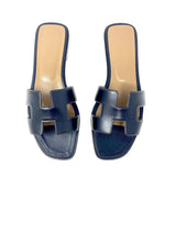 Hermès Hermès Oran Sandals Black Size 39.5 - ASL1319