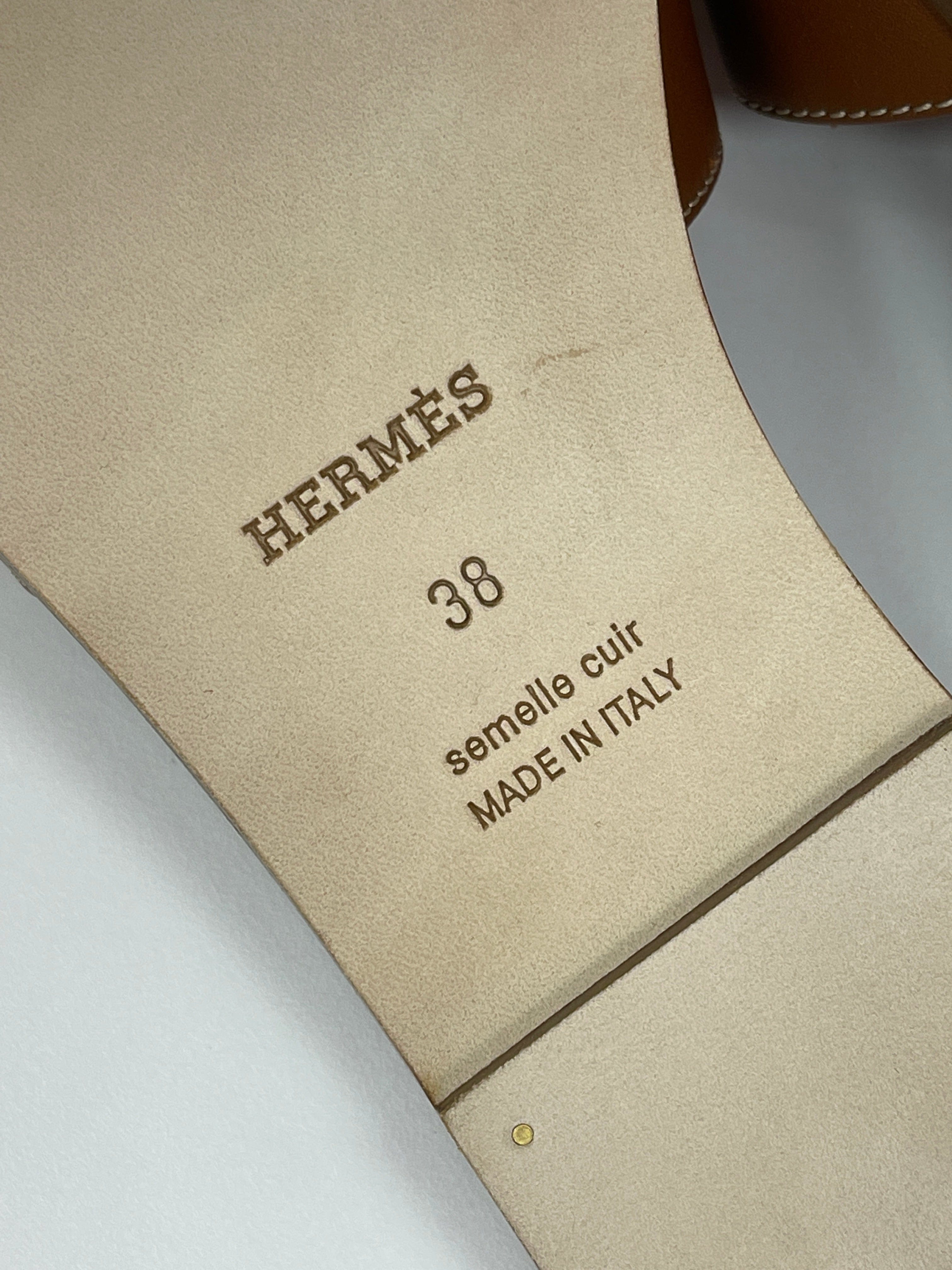 Hermès Hermes Oran Sandals - Gold 38 SKL1083