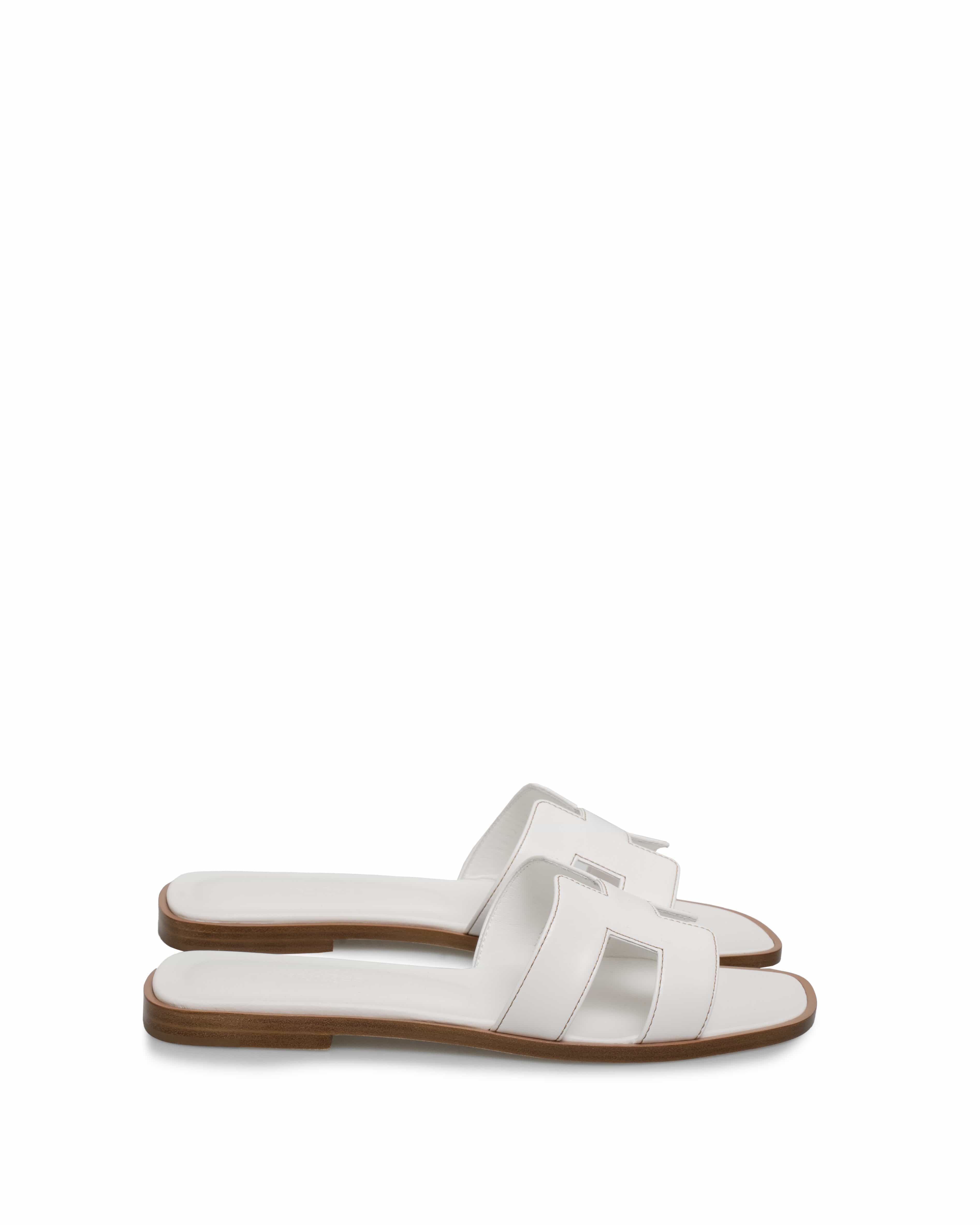 Hermès Hermes oran sandals White 38 - ASL1708