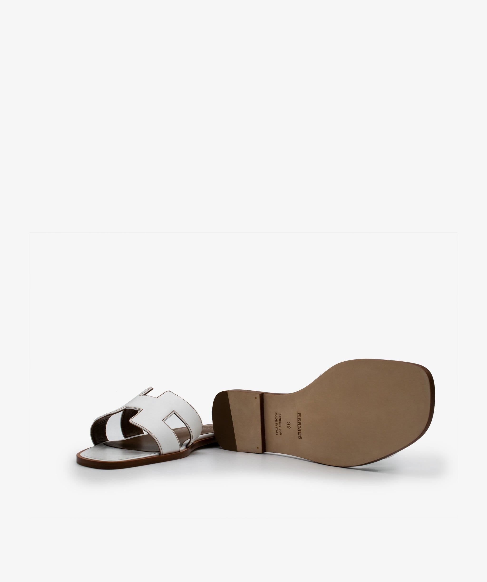 Hermès Hermes Oran Sandals White RJL1062