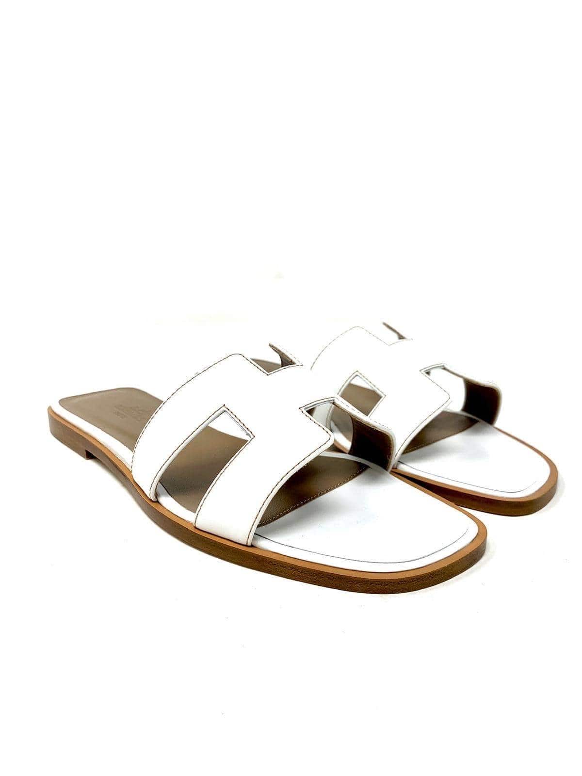 Hermès Hermés Oran Sandals - White Size 38