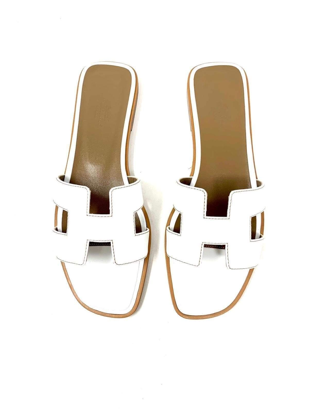 Hermès Hermés Oran Sandals - White Size 38
