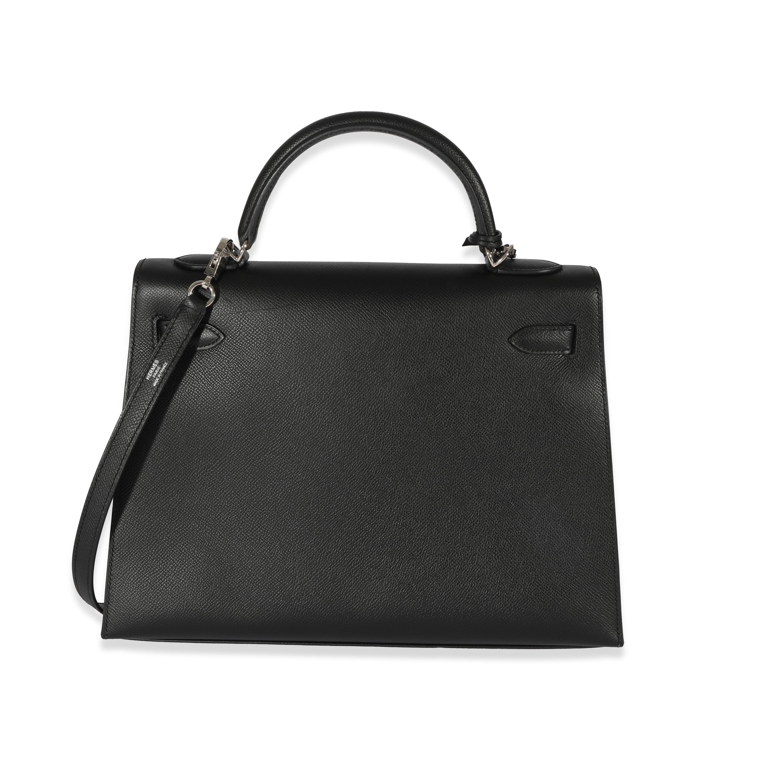 Hermès Hermes Black Epsom Kelly 32 PHW