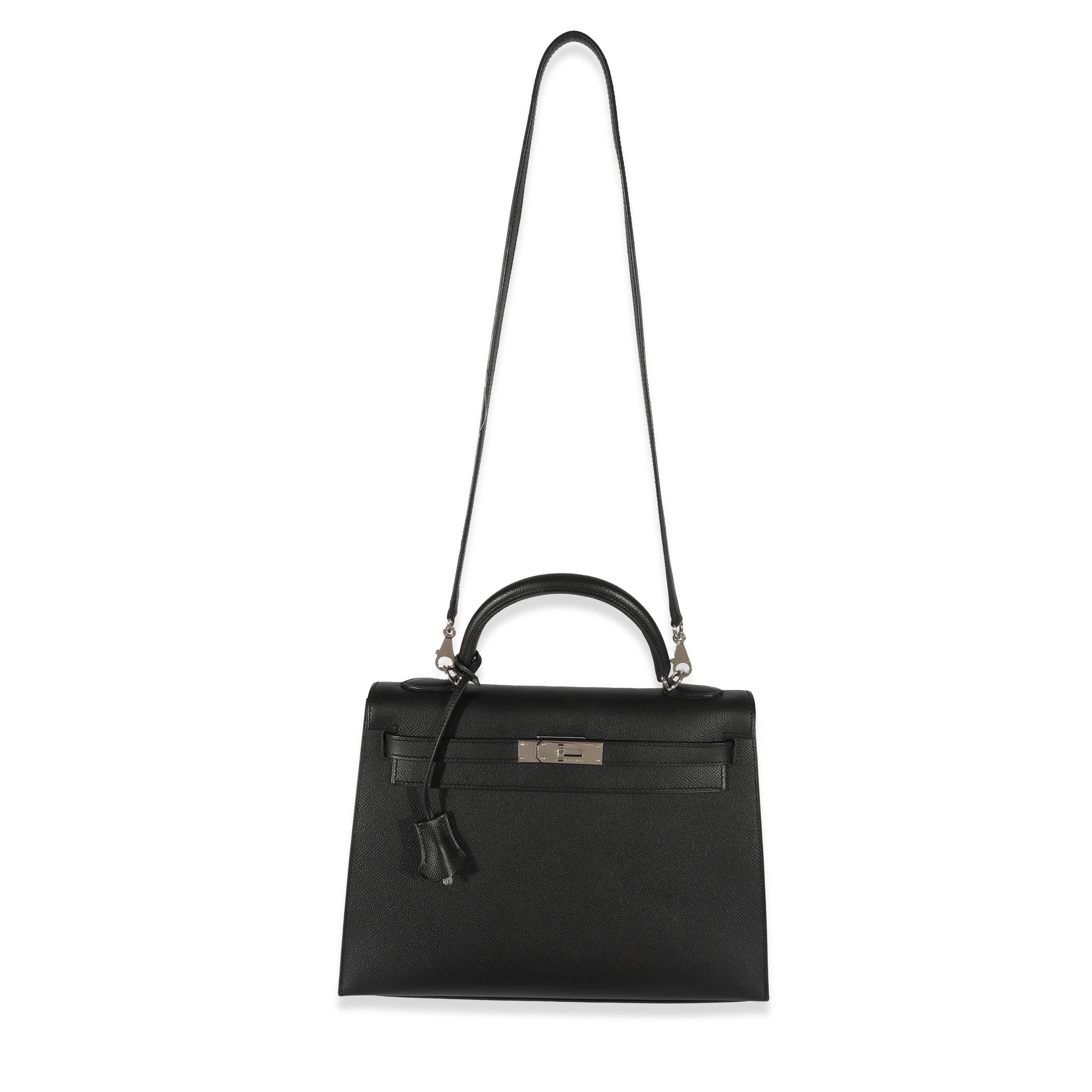 Hermès Hermes Black Epsom Kelly 32 PHW