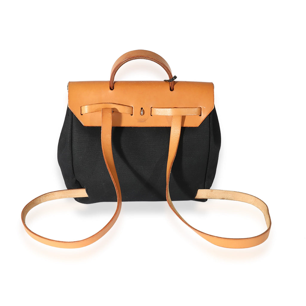 Hermès Herbag Backpack Sac a Dos 2 IN 1 Leather Metal ref.382462