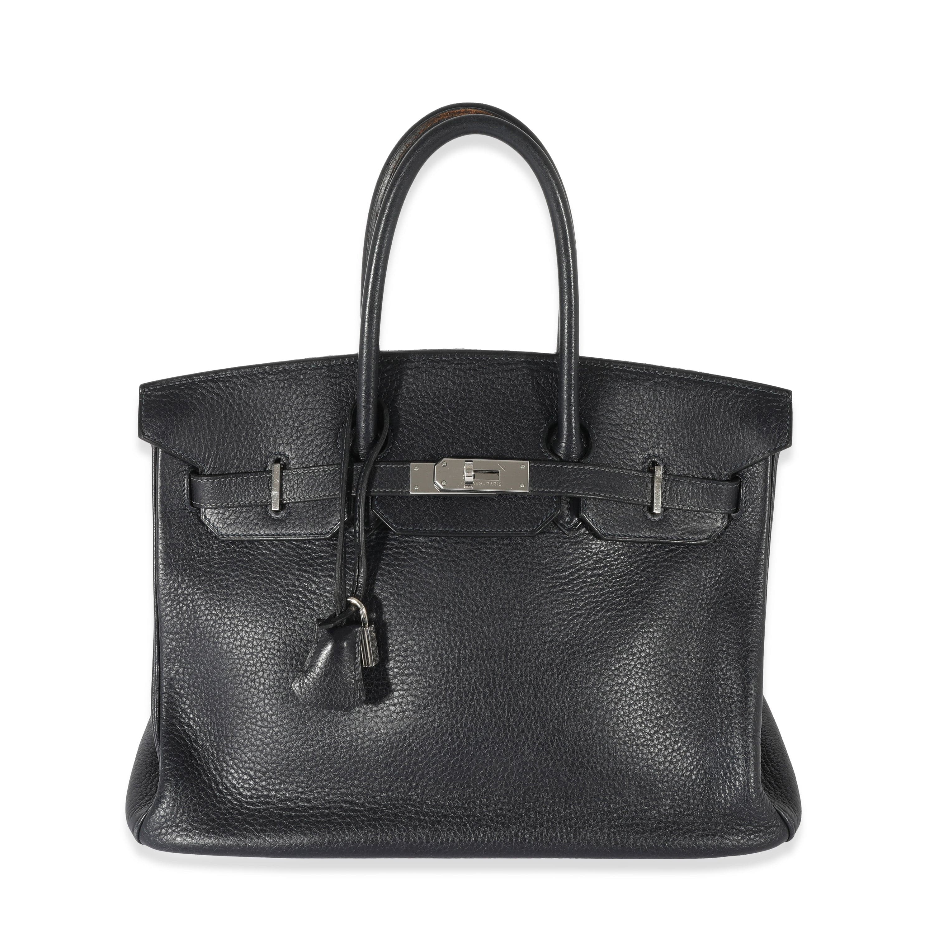 Hermès Hermes Bleu Indigo Clemence Birkin 35 PHW