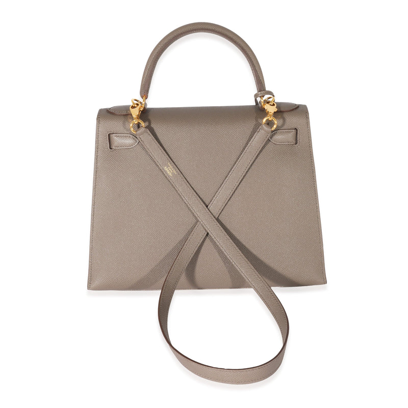 Hermes Epsom Gris Etain Kelly Sellier 28 GHW LuxuryPromise