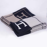 Hermès Hermes Avalon Blanket Black/ Grey/Beige