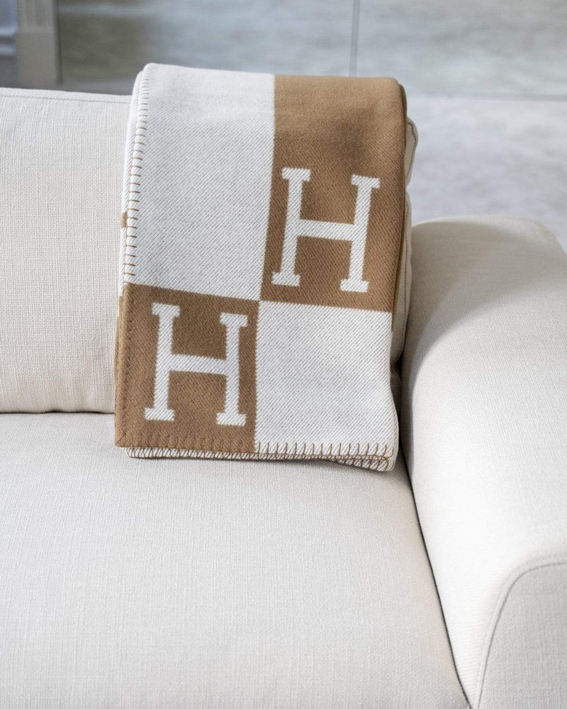 Hermès Hermes Avalon Blanket Camel/Ecru