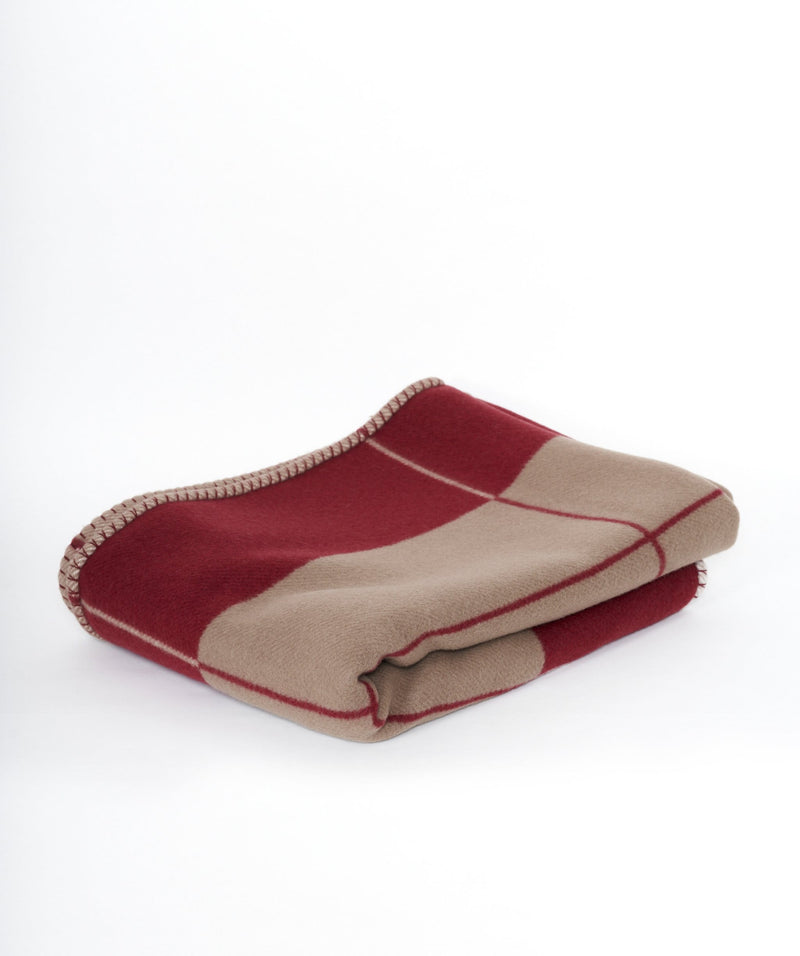Hermès Hermés Avalon Blanket Ecru/Rouge H (Grey/Red)