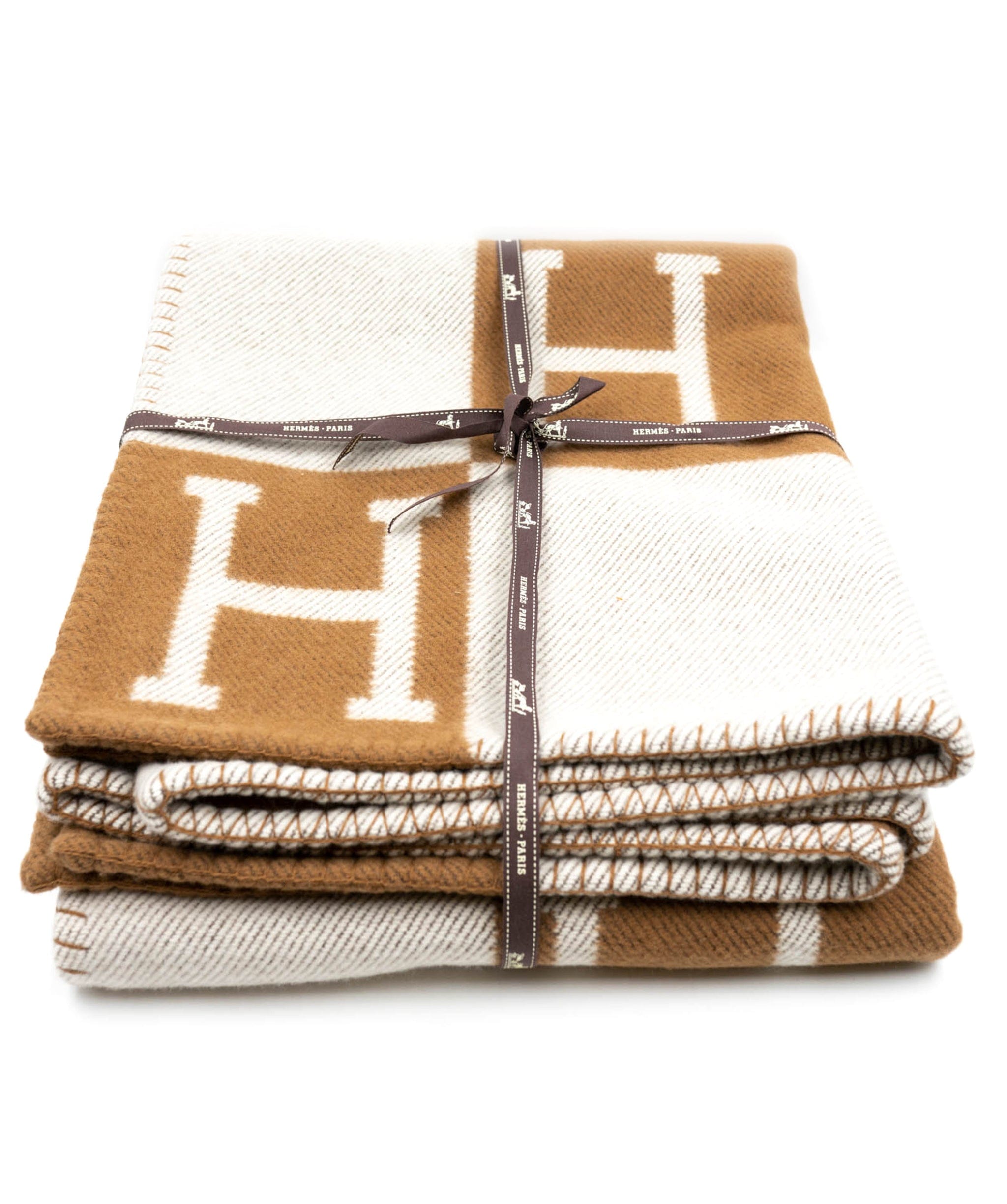 Hermès Hermes avalon blanket in brown AVC1008