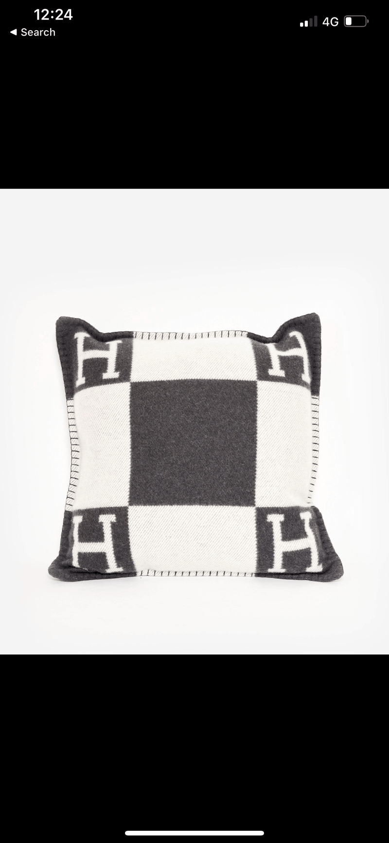 Hermès Hermes Avalon Pillow Grey/ Black