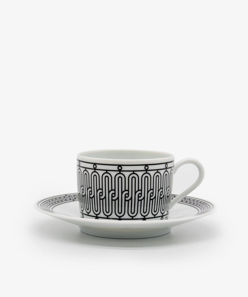 Hermès Hermes H Deco black and white 2 cup set  - ASL1444