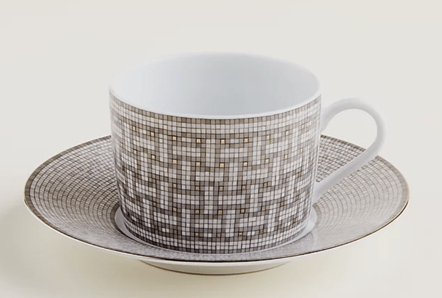 Hermès Hermes Mosaïque au 24 Platinum - Tea cup and saucer SKL1129