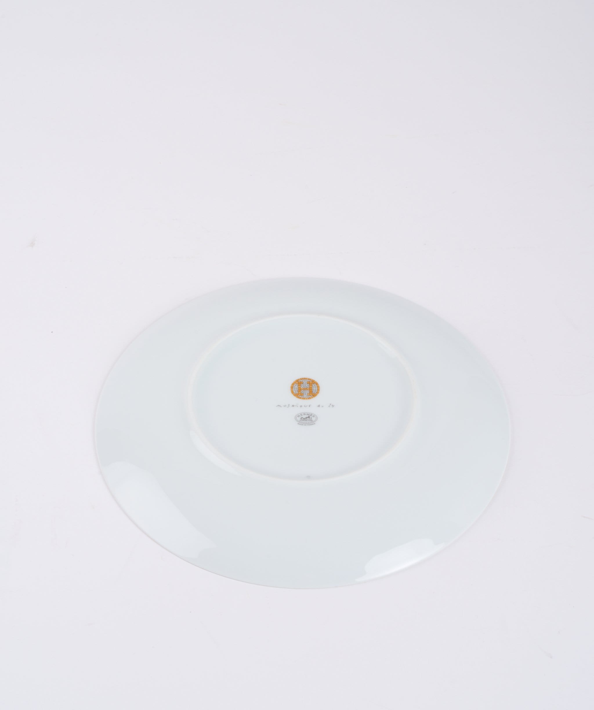 Hermès Hermès mosaique gold dessert plate