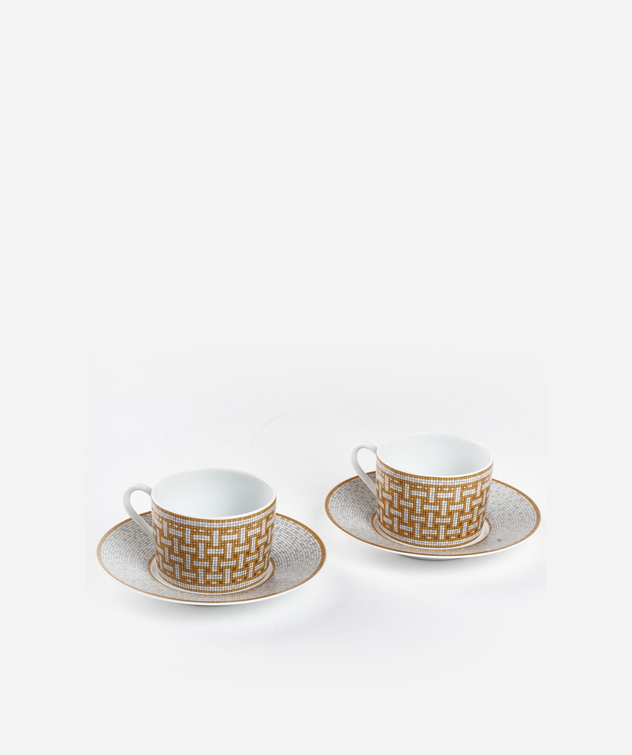Hermès Hermès Mosaique Gold Tea Cup Set