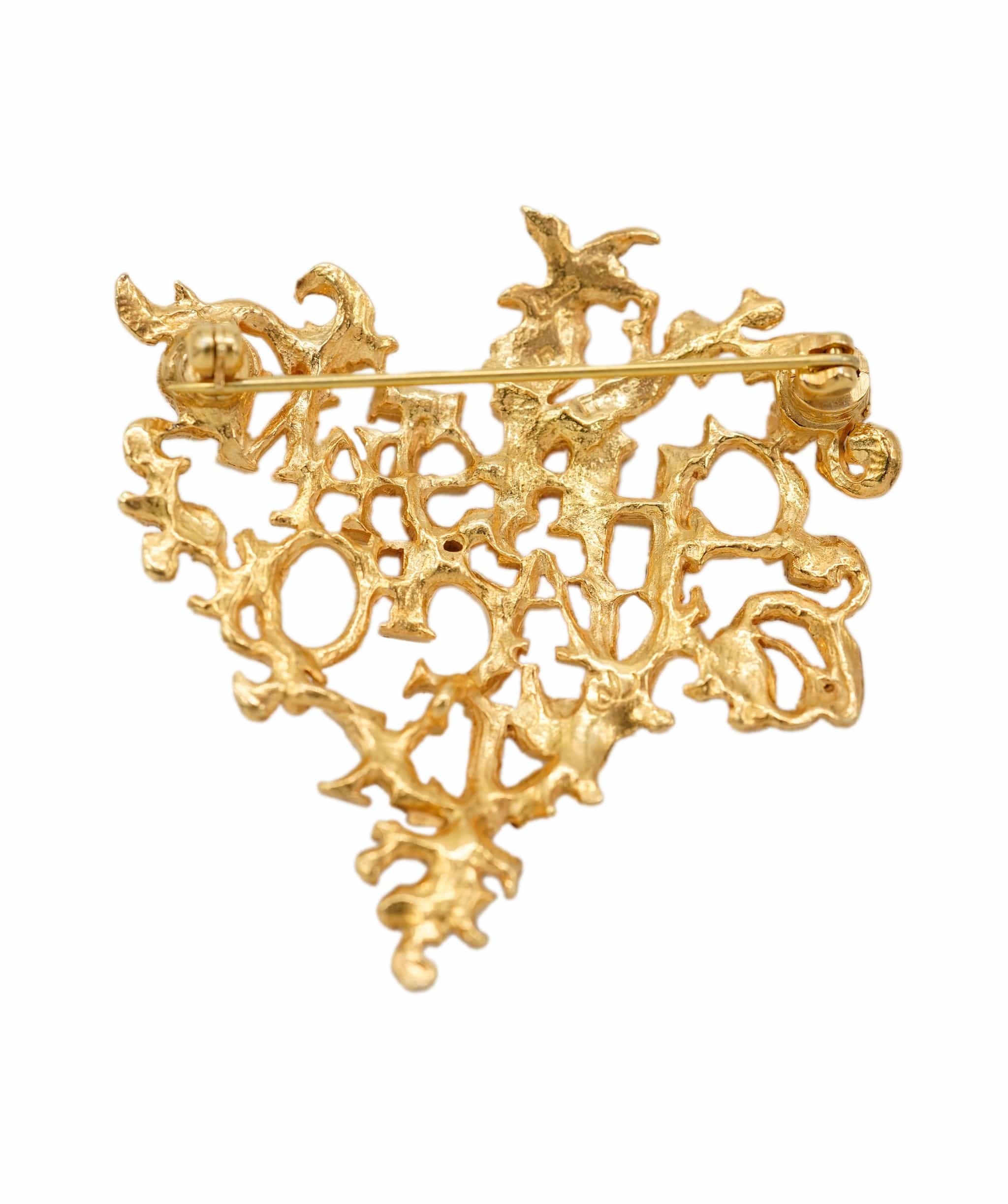 Lacroix Lacroix Gold Heart Brooch - AEL1159