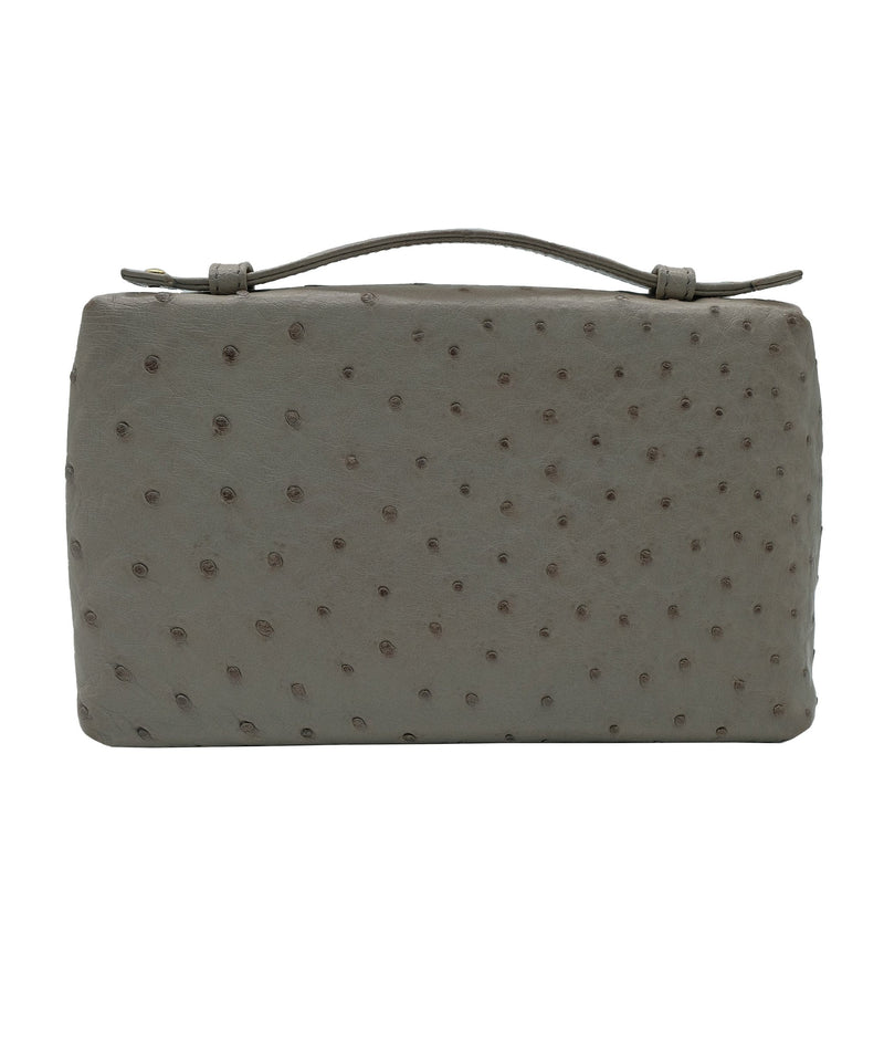 Loro Piana - Authenticated Handbag - Ostrich Grey Plain For Woman, Never Worn