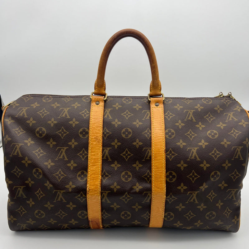 Louis Vuitton Monogram Keepall Bandouliere 45 Boston Bag