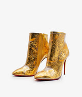 Louboutin Christian Louboutin Booty Cap Creased Foil Boots