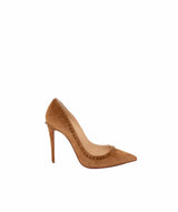 Louboutin Christian Louboutin Brown Suede Stud Pigalle Heels AGC1005