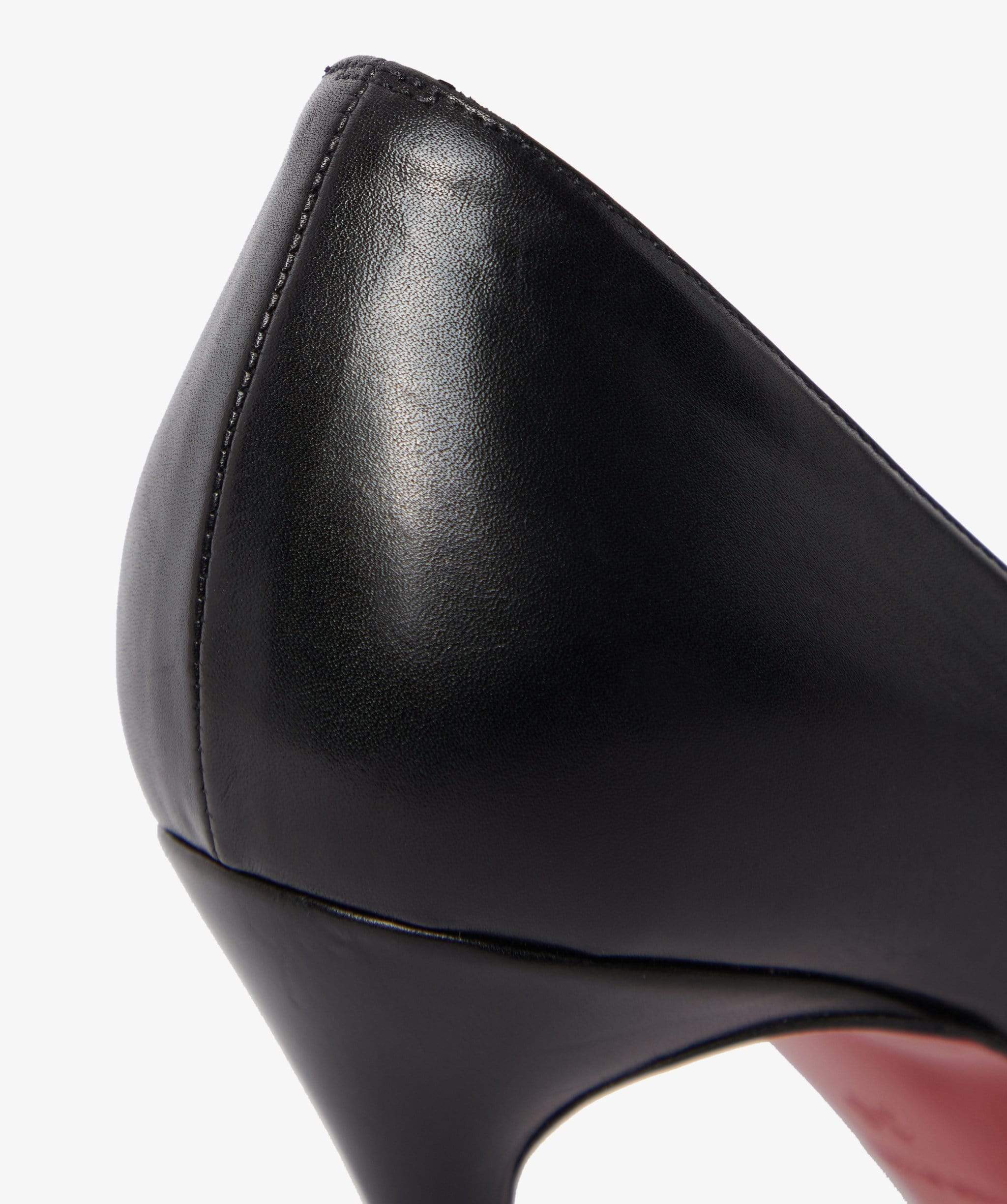 Louboutin Louboutin So Kate Black Calf Leather Heels