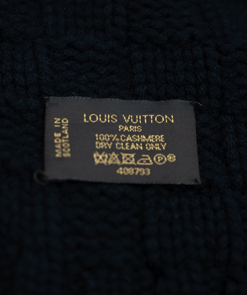 Louis Vuitton Black Thick Cashmere Scarf AGC1313 – LuxuryPromise