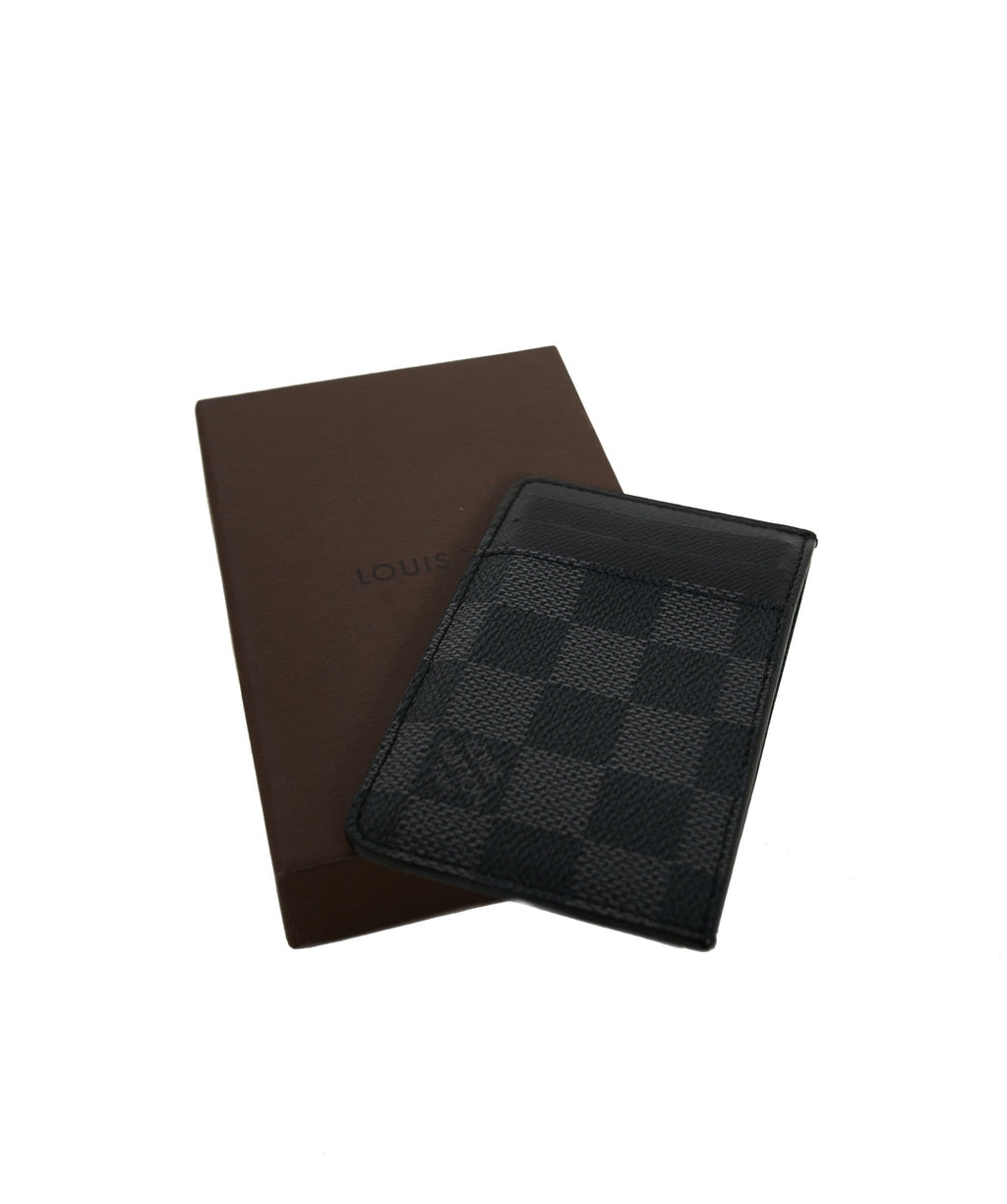 Louis Vuitton black damier card holder - ADL1112