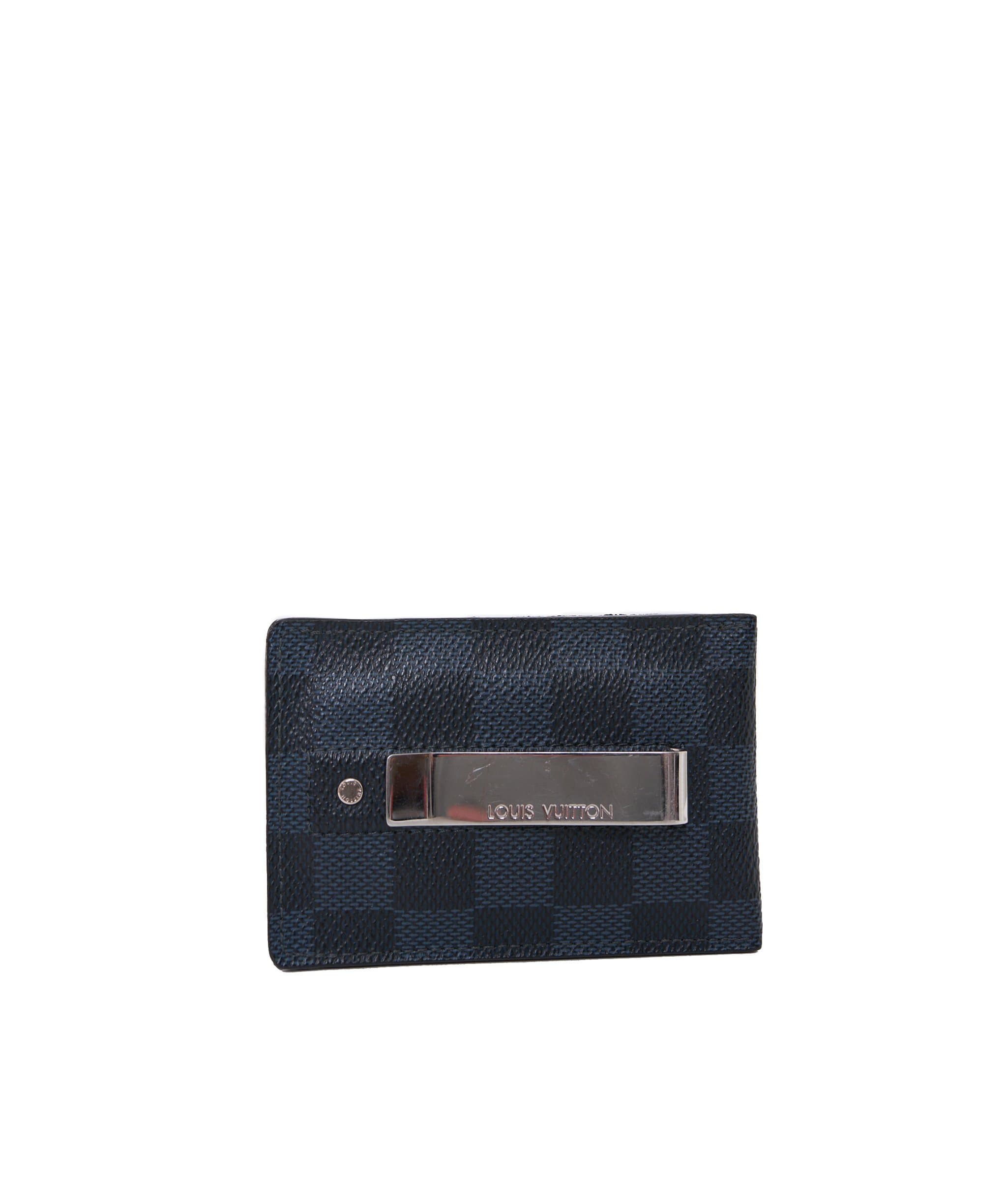 Louis Vuitton Louis vuitton black damier card holder with clip  - ADL1087