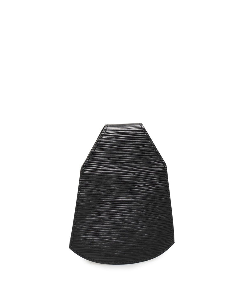 Louis Vuitton Black Leather Belt Bag Pouch GHW - AGL1463