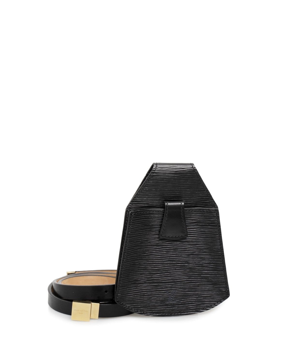 Louis Vuitton Louis Vuitton Black Leather Belt Bag Pouch GHW - AGL1463