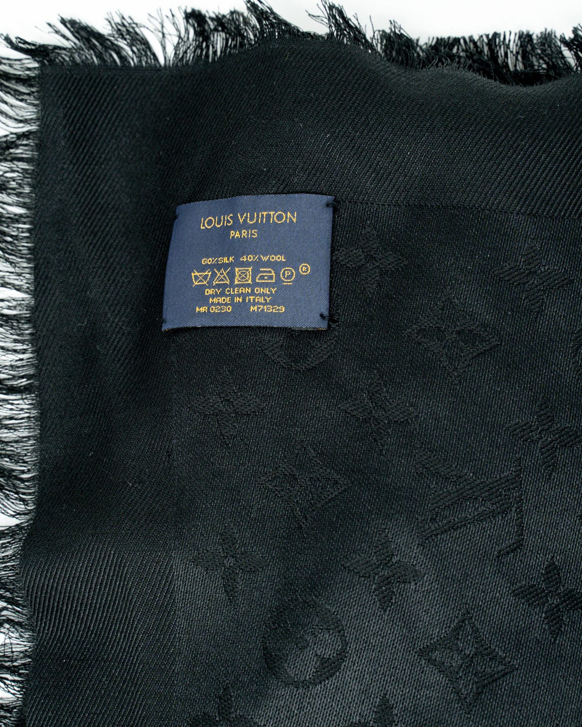 Louis Vuitton Louis Vuitton black monogram shawl  AJL0016