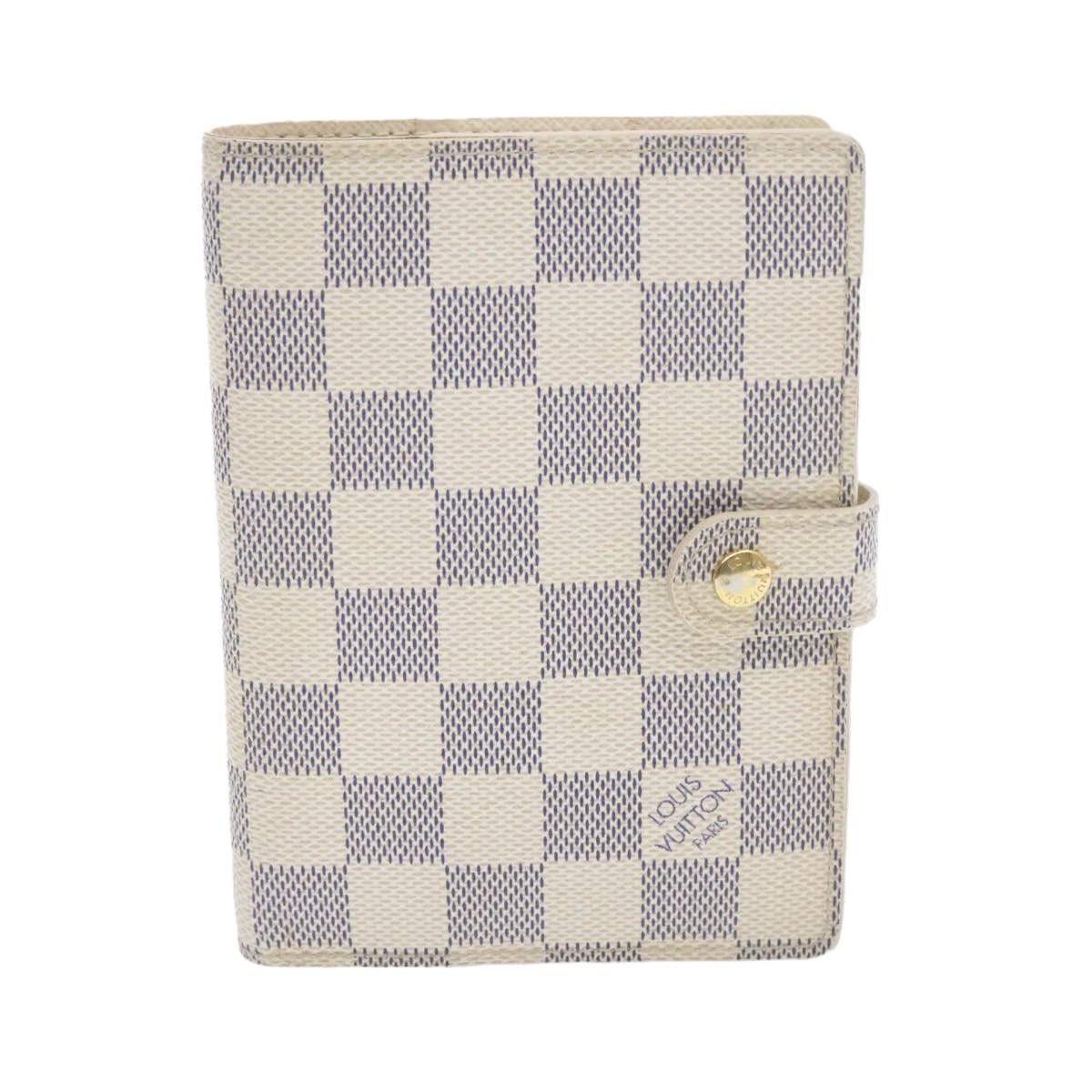 Louis Vuitton LOUIS VUITTON Damier Azur Agenda PM Day Planner Cover CA3037