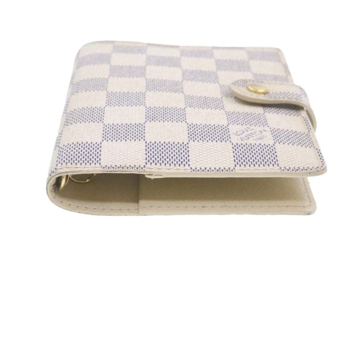 Louis Vuitton LOUIS VUITTON Damier Azur Agenda PM Day Planner Cover CA3037