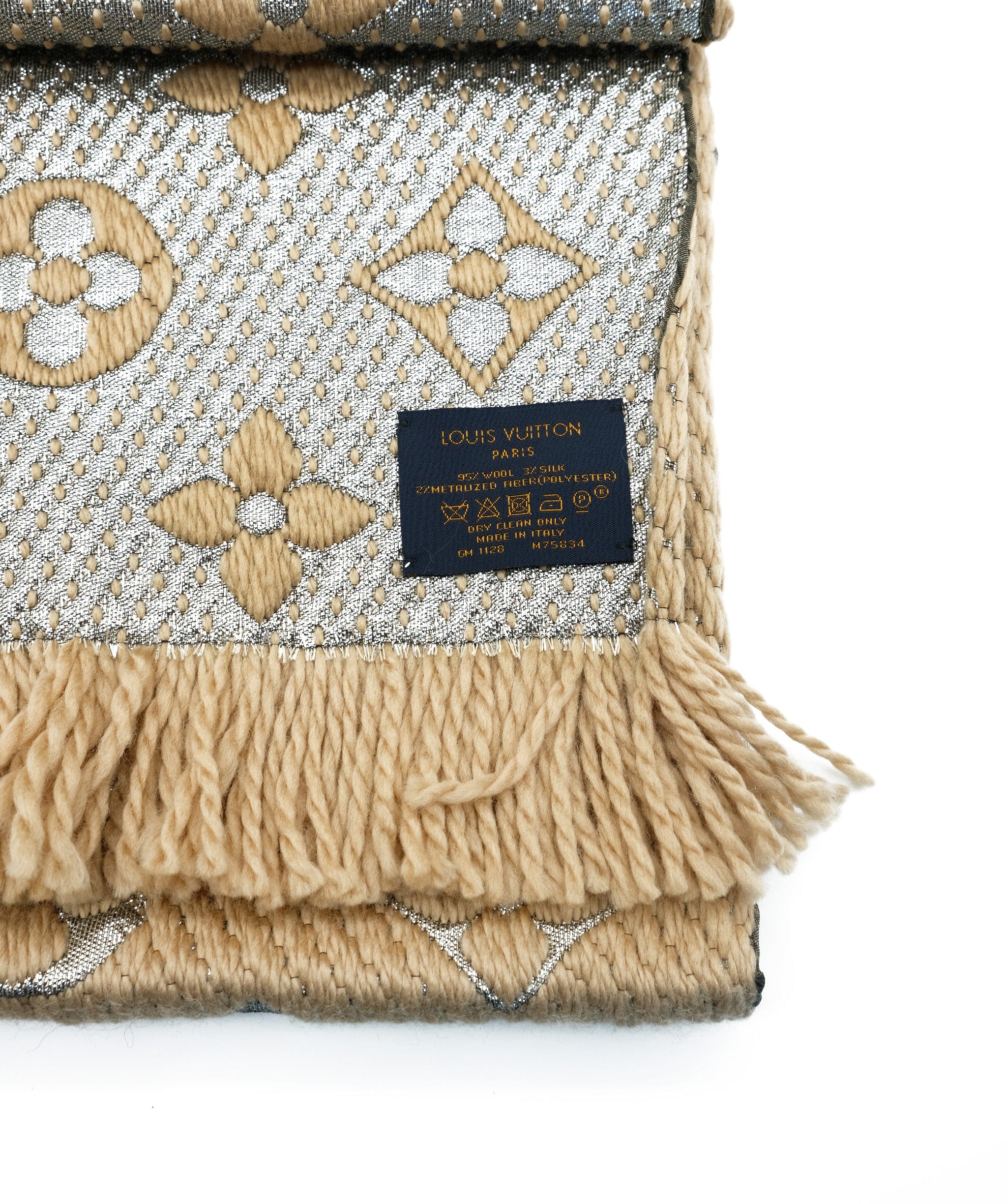 Louis Vuitton Louis Vuitton Knit Scarf Beige RJL1845