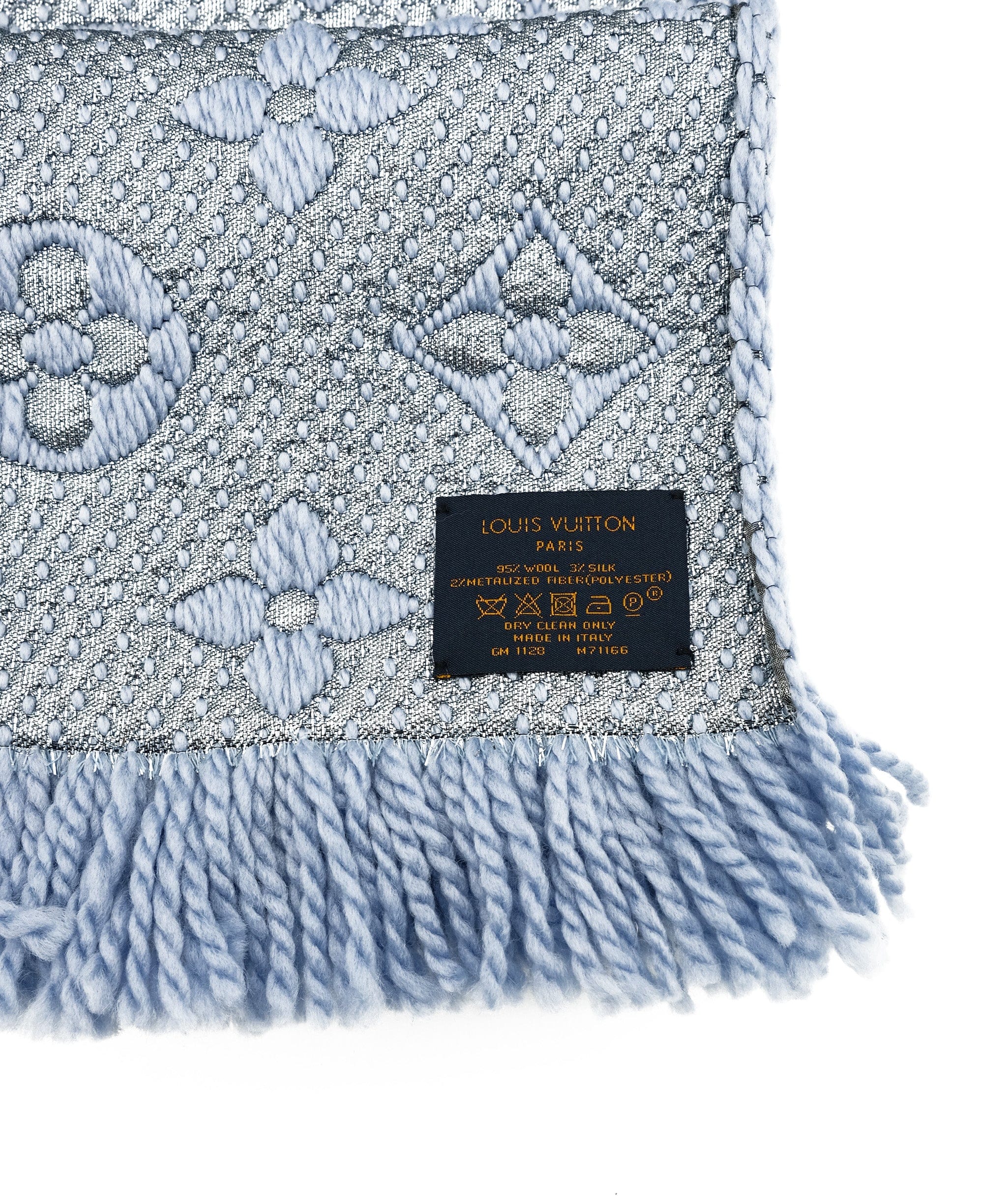 Louis Vuitton Louis Vuitton Knit Scarf Blue RJL1841