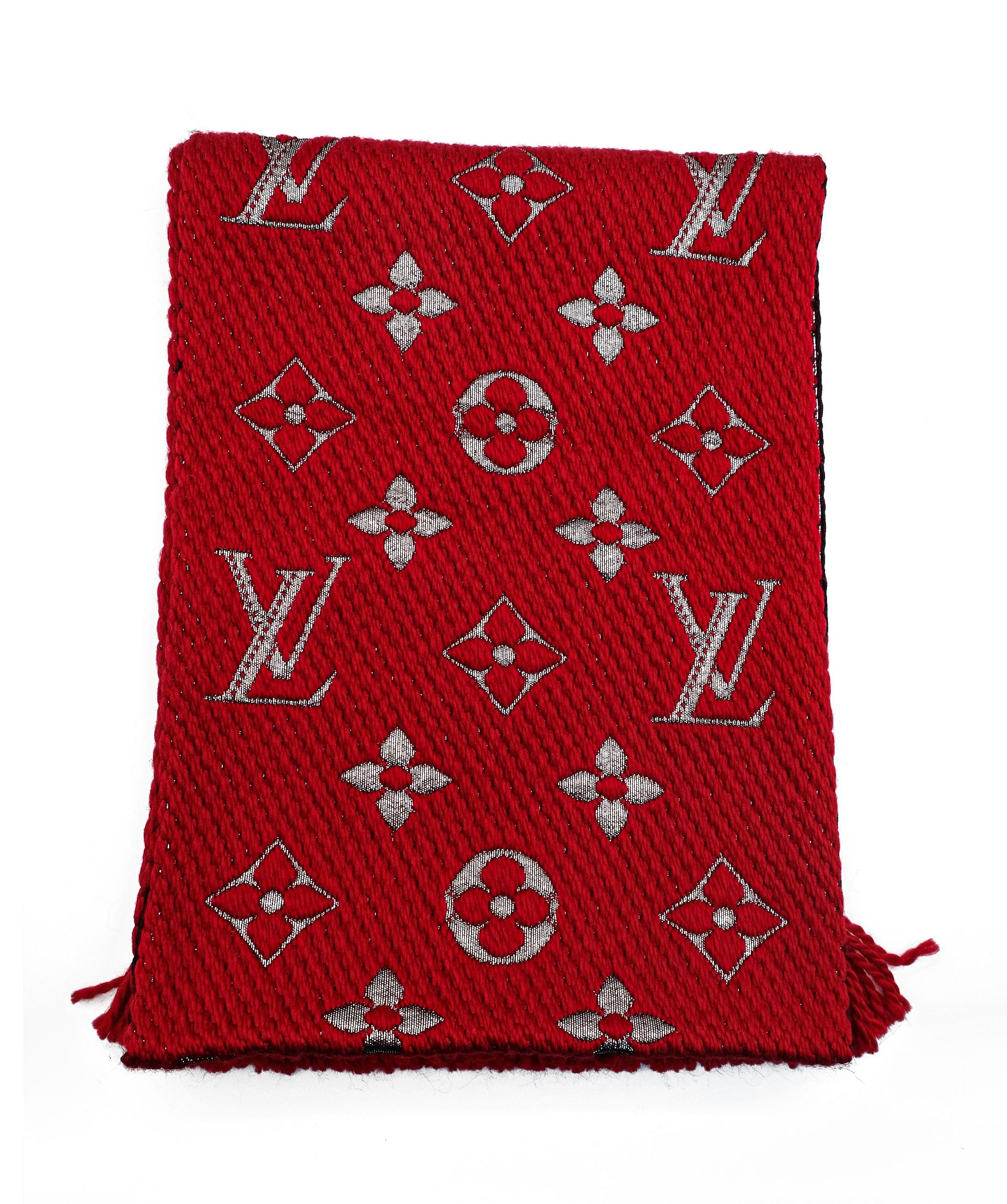 Louis Vuitton Louis Vuitton Knit Scarf Red RJL1843