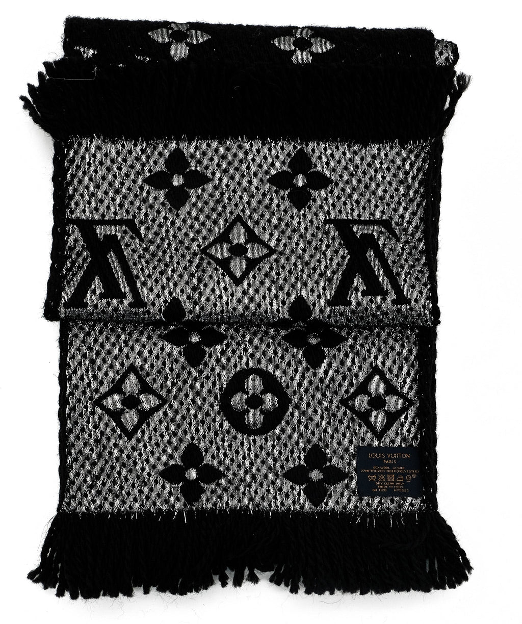 Louis Vuitton Fleur de Monogram Lurex Sheer Thread Silk Scarf at 1stDibs  lv  black scarf black lv scarf louis vuitton black scarf