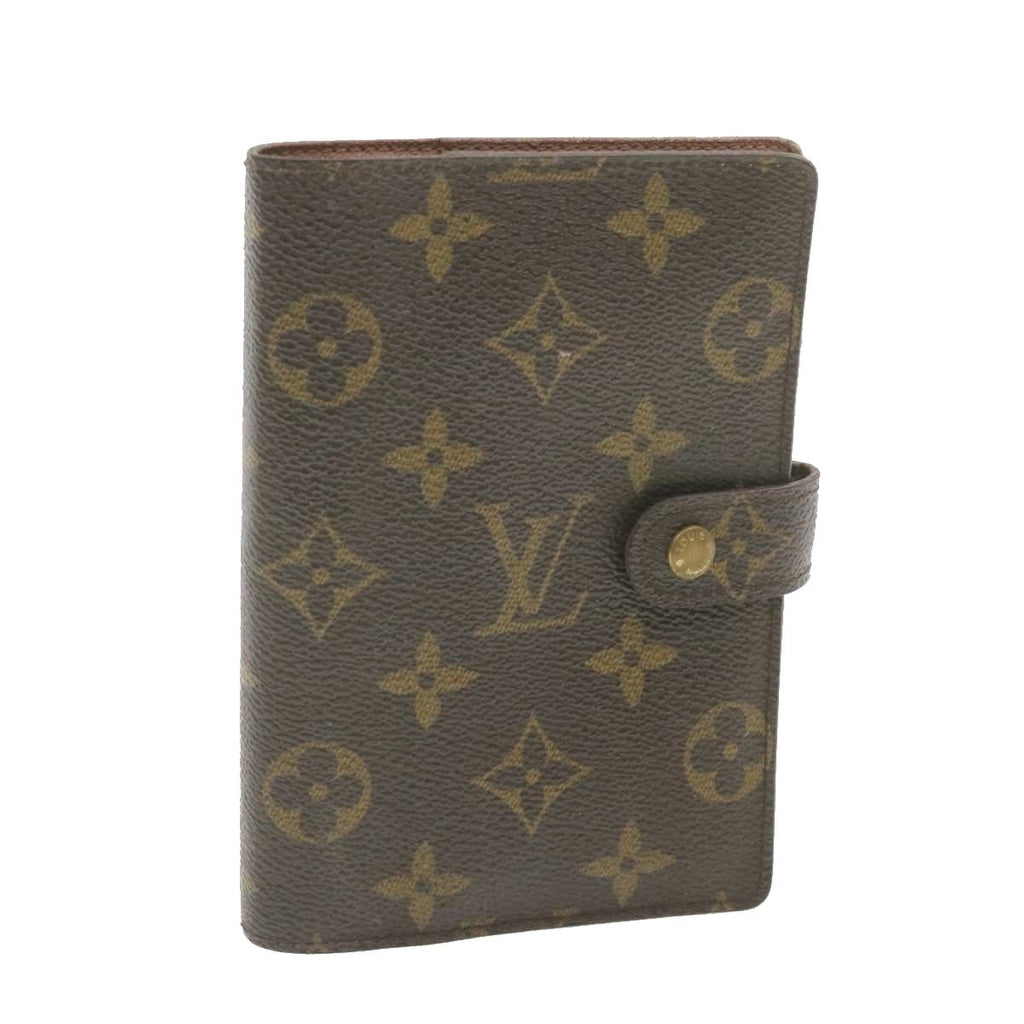 Authenticated Used Louis Vuitton LOUIS VUITTON Agenda PM Notebook Cover  Monogram Mini Beige Canvas Leather 