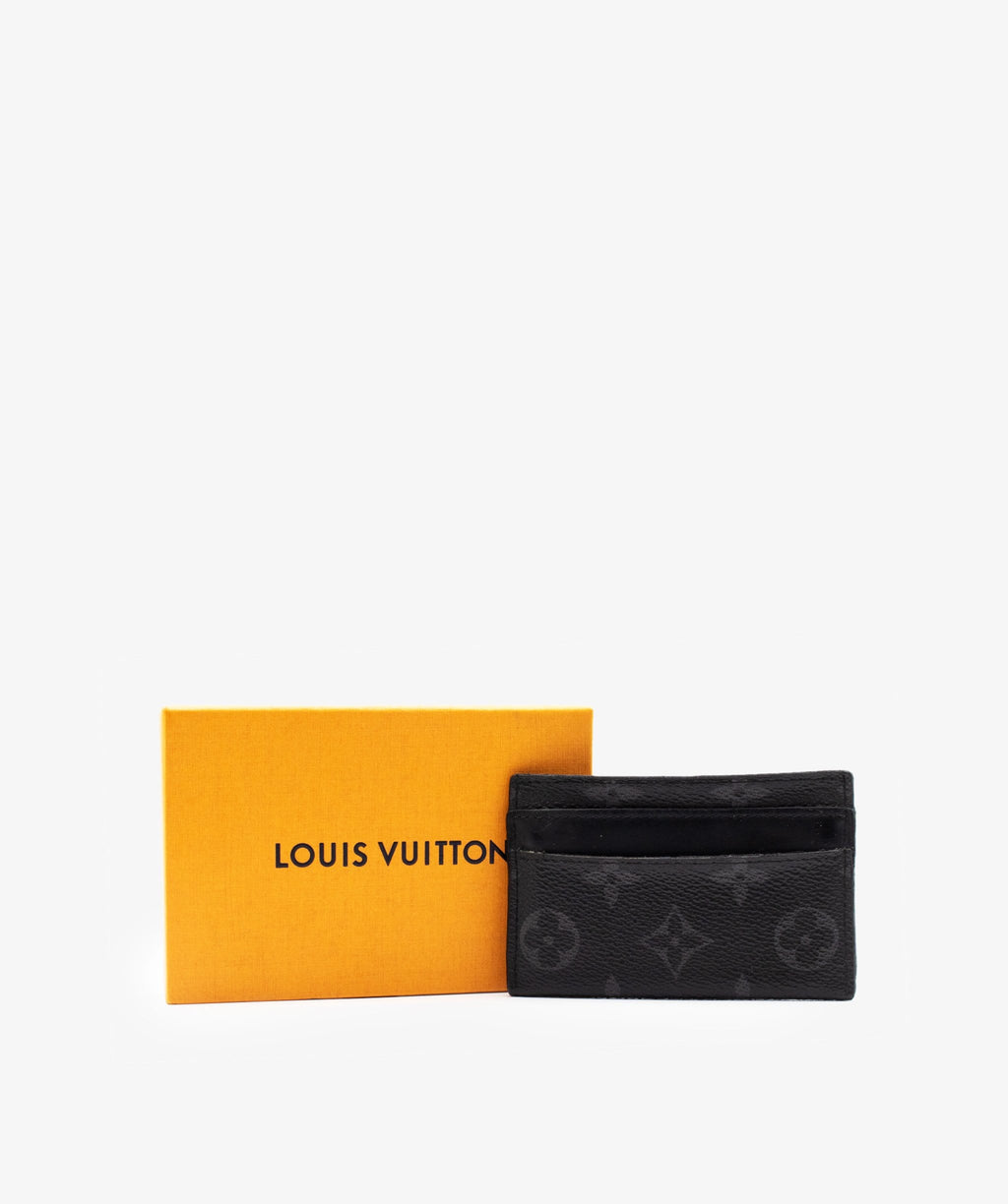 Louis Vuitton Card Holder Porte Cartes Double Monogram Eclipse Black/Grey