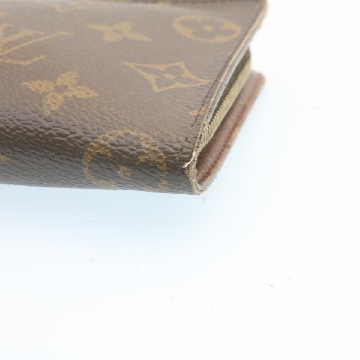 Louis Vuitton LOUIS VUITTON Monogram Porte Monnaie Zip Long Wallet M61727 LV Auth 28588 - AWL2678